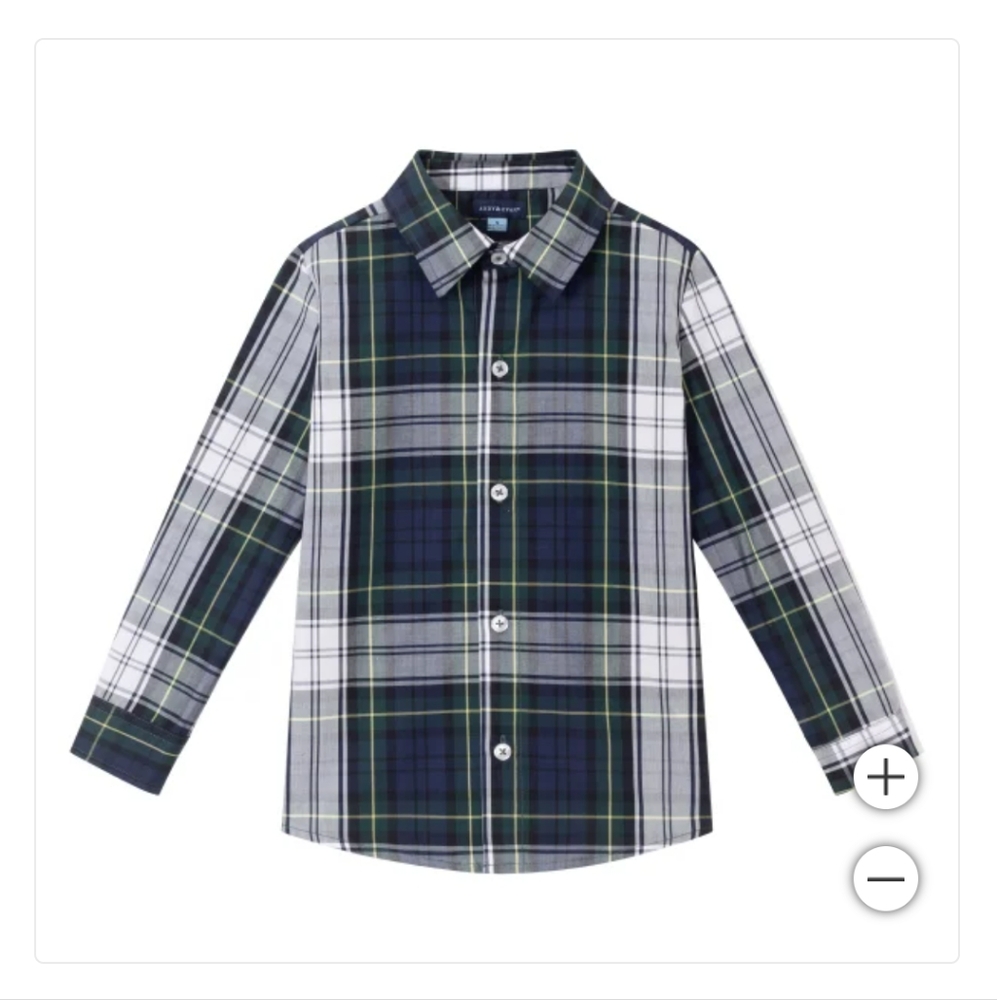 New!! Andy & Evan Kids' Boys Toddler Casual Woven Dress Shirt Gray Color Size 3T